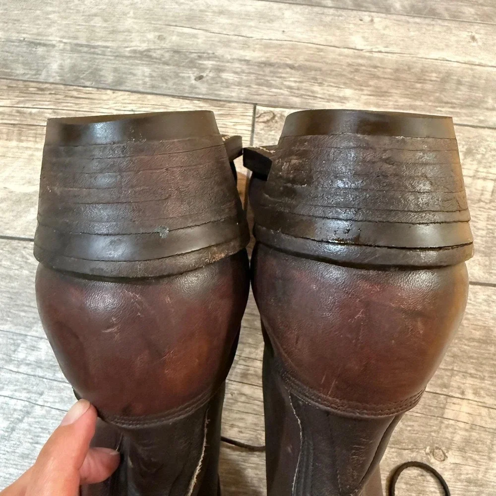 Vintage Heritage Leather Packer Style Vibram‎ Workwear Western Boots Men 12B